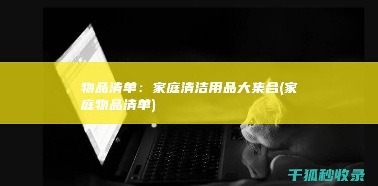物品清单：家庭清洁用品大集合 (家庭物品清单)