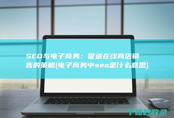 SEO与电子商务：促进在线商店销售的策略 (电子商务中seo是什么意思)