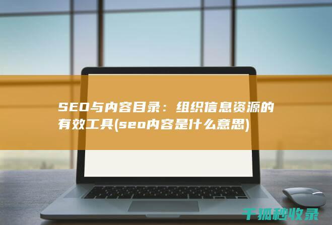 SEO与内容目录：组织信息资源的有效工具 (seo内容是什么意思)