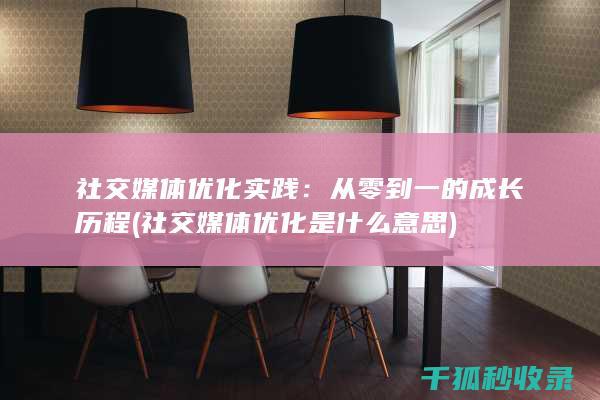 社交媒体优化实践：从零到一的成长历程 (社交媒体优化是什么意思)