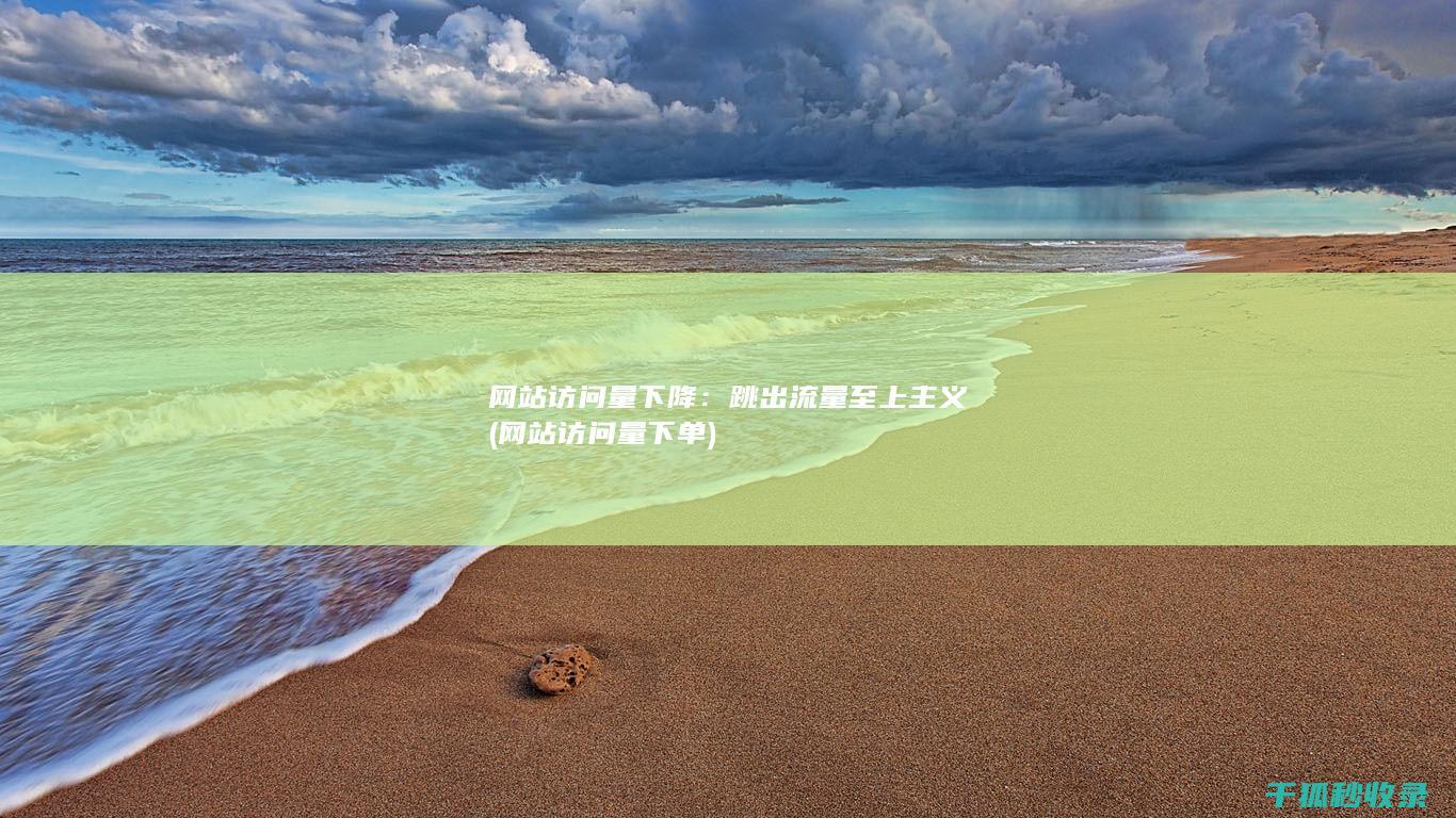 网站访问量下降：跳出流量至上主义 (网站访问量下单)