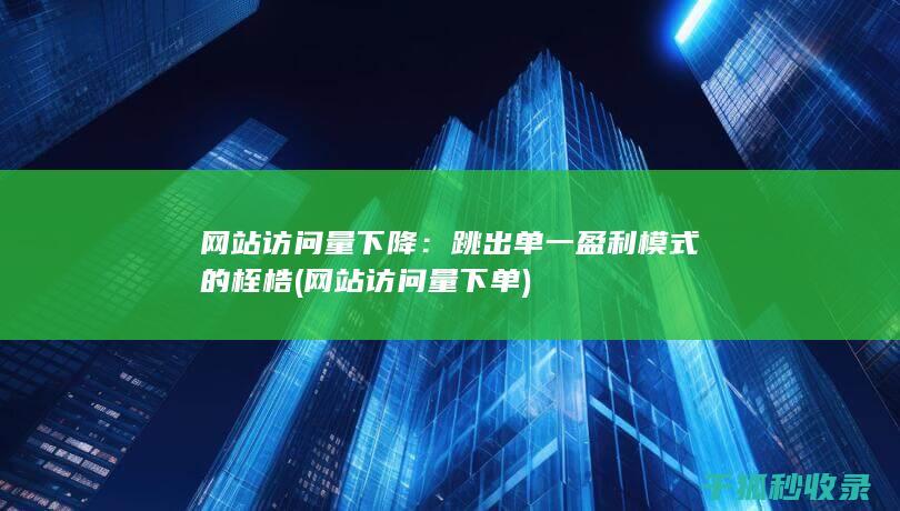 网站访问量下降：跳出单一盈利模式的桎梏 (网站访问量下单)